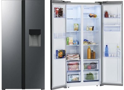 PKM Side by Side Kühlschrank Inox Design No Frost HxB: 178x 84cm