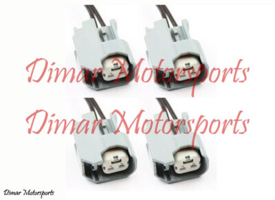 4 - EV6 Fuel Injector Connectors Plugs Pigtails Quick Disconnect OE Quality