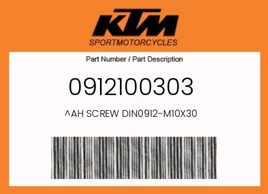KTM Genuine Ah Screw Din0912-M10X30 - 0912100303