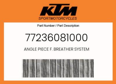 NEW Genuine OEM KTM ANGLE PIECE F. BREATHER SYSTEM - 77236081000