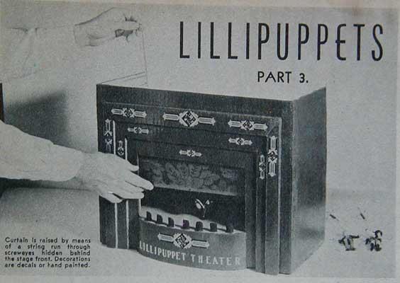 Lillipuppets Miniature Marionettes & Stage 1942 HowTo build PLANS Leslie Guest
