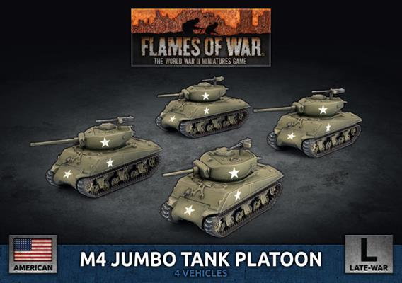 Взвод танков M4 Jumbo (4 пластика) Конец войны American Flames of War