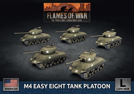M4 Easy Eight Platoon (76 мм) (x5 пластик), конец войны, американское пламя войны