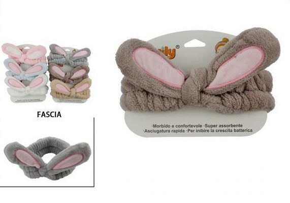 Fascia Capelli Doccia Shampoo Asciugamano Spugna Fiocco Orecchie 69502 dfh