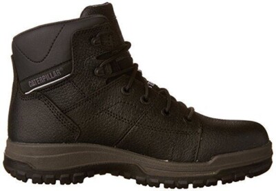 CATERPILLAR MENS DIMEN HI ST MID CUT WORK BOOTS STEEL-TOE #P90002 BLACK LEATHER