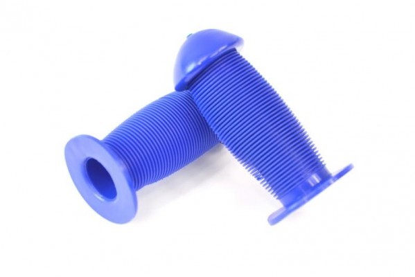 DUE MANOPOLE PER BICICLETTA BICI PER BAMBINI BLU 1,9 CM DIAMETRO GOMMA NUOVO