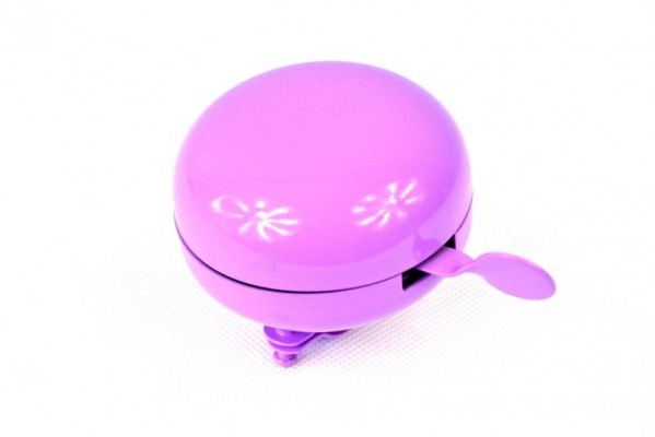 CAMPANELLO SUONERIA SONAGLIO PER BICICLETTA DIN DON IN ACCIAO VIOLA 80MM NUOVO