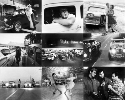 American Graffiti 24x30 Poster Collage 9 classic scenes Howard Ford Le Mat Lucas