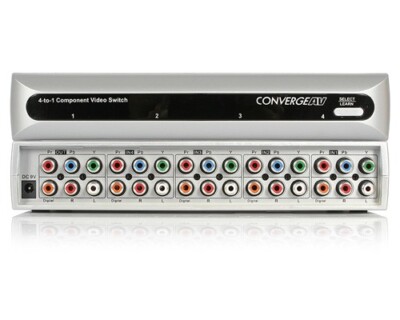 ConvergeAV 4/1 Component YPbPr Composite RCA S/PDIF A/V HDTV Switcher w/ REMOTE