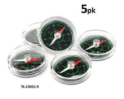 5-PACK Pocket Sized Light Weight Miniature Broadband/Satellite Compass, TL-CM01
