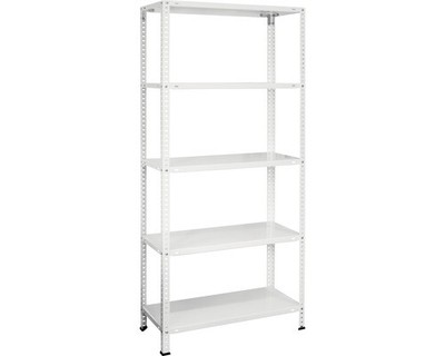 Schraub-Grundregal Schulte weiß 1800x800x350 mm 5 Böden Tragkraft 300 kg