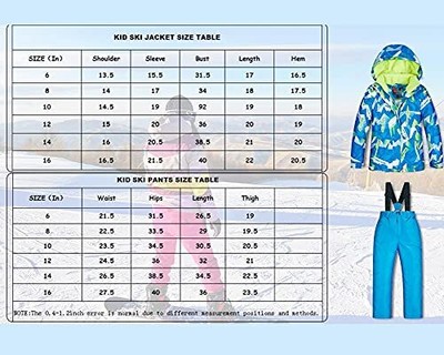 SEARIPE Kids Snow Suits Boy's Ski Jacket and Pant Set Winter Warm Snowsuits T...