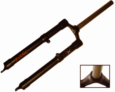 eXotic Light Weight Rigid Alu MTB Fork, Disc & V Brakes, 44.