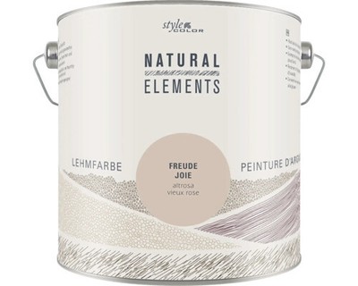 StyleColor NATURAL ELEMENTS Lehmfarbe konservierungsmittelfrei Freude altrosa 2,