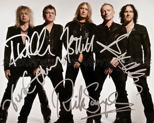 Def Leppard Signed 8x10 Autographed Photo Reprint