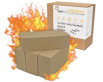 Insa-4 Universal Insulating Fire Bricks - 2370F Pack of 4 - for Ovens, Forge,...