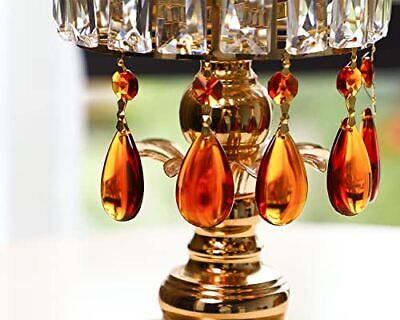 Amber Chandelier Crystal Teardrop Pendant Hanging Crystal Replacement Part For C