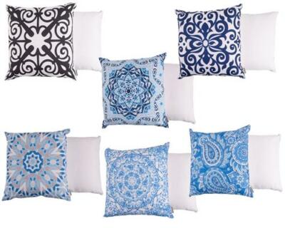 Outdoor-Garten Kissen Wasserabweisend 45 x 45 cm Mandala Indien
