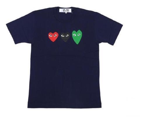 Comme des Garçons Men's CDG PLAY Logo Black Short Sleeve Comme des Garçons Men's CDG PLAY Logo Black Short Sleeve