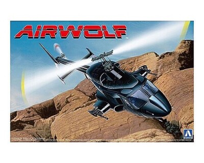 Aoshima Airwolf Helicopter Kit w/ Optional Clear Body - Plastic Model