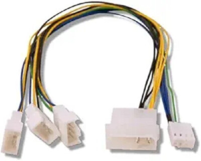 Evercool EC-DF002 4-Pin Molex PWM to 3 x 4-Pin PWM Fan Power Y-Splitter Cable