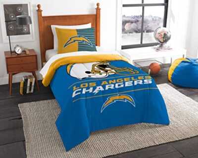Драфтовый комплект постельного белья Northwest NFL Los Angeles Chargers, полный/Queen