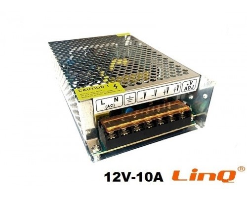 Alimentatore Trasformatore Stabilizzato Con Trimmer Linq 12V-10A 12V 10A 120W