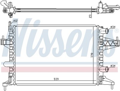 Kühler Motorkühlung Nissens 628952