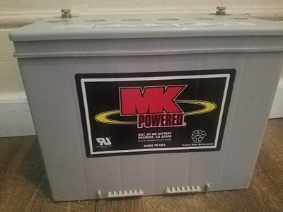 MK Battery M24-SLD-G Flat Top 12V 74 Amp Hour Gel Battery Pair 2 Batteries