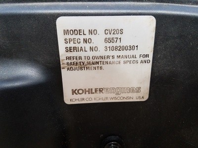 20 HP Kohler Vertical Shaft Engine Model - CV20S  Spec. 65571