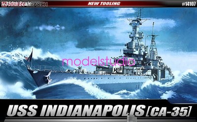 Academy AC14107 1/350 scale USS CA-35 INDIANAPOLIS model kit