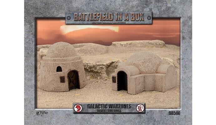 Galactic Warzones: Desert Buildings (x2) Battlefield in a Box Flames of War