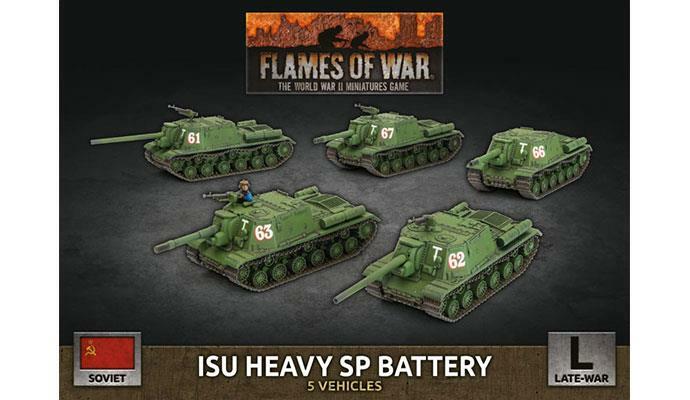 ISU Heavy SP Battery (x5 Plastic) Советские танки Поздняя война Flames of War NEW