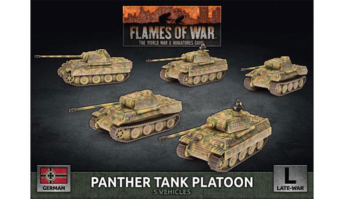 Panther A Tank Взвод (Late War x5 Tanks Plastic) Германия Поздняя война Flames of War