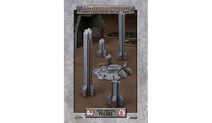 Gothic Industrial: Pillars (x1) Battlefield in a Box Terrain Flames of War