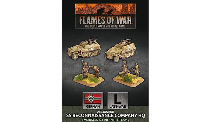 Штаб бронетанковой разведывательной роты СС German Flames of War Late War NEW