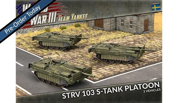 Strv 103 S-tank Взвод Шведский (x3 Пластик) Команда Янки времен Третьей Мировой Войны