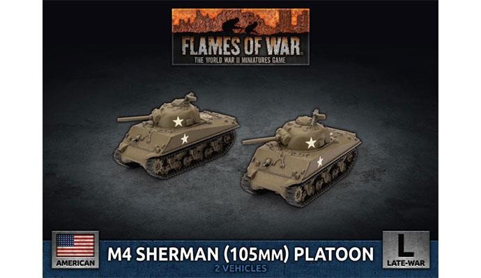 M4 Sherman (105 мм) Взвод штурмовых орудий Американский конец войны Flames of War НОВИНКА