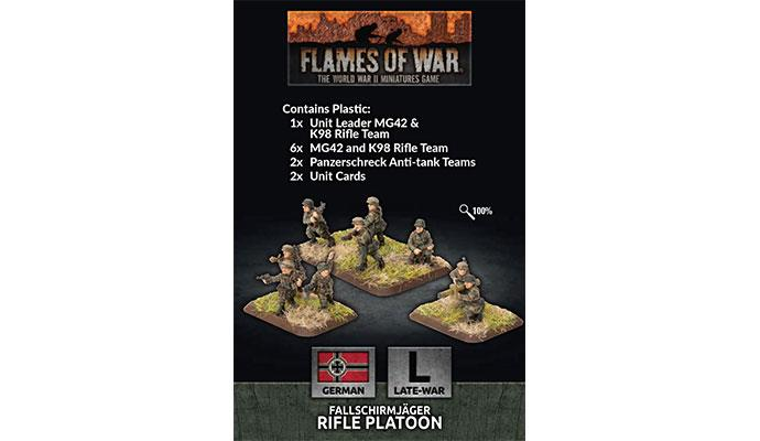 GE768 Взвод Fallschirmjager (31 пластиковая фигурка) German Late Flames of War