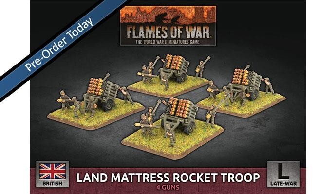 Land Mattress Rocket Troop Британские поздние войны Flames of War НОВИНКА