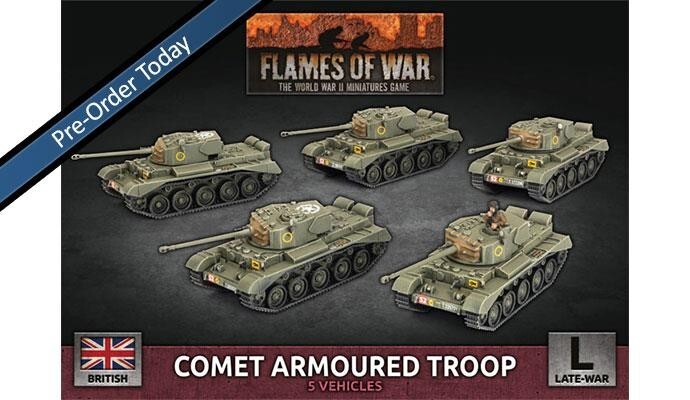 Кометный взвод Британии конца войны Flames of War НОВИНКА