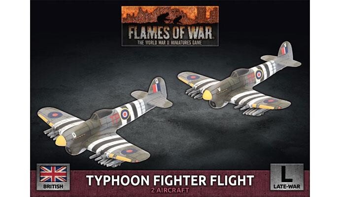 Тайфун Истребитель Бомбардировщик Полет Британский Поздняя война Flames of War NIB