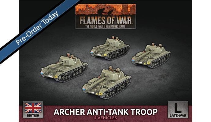 Archer Anti-Tank Troop Британские поздние войны Flames of War НОВИНКА