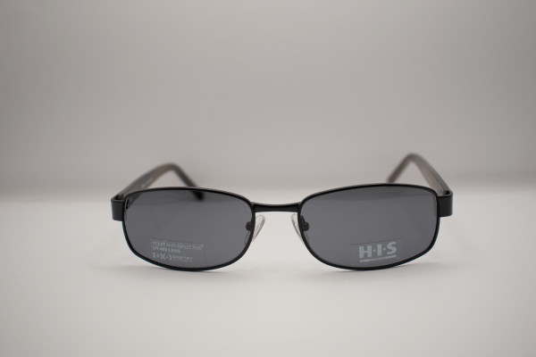 HIS 9744 10H Herren Damen Sonnenbrille Metall Oval Schwarz