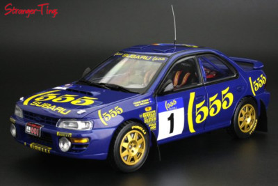 Sunstar 5525 1/18 Subaru Impreza 555 #1 P.Bourne 555 Hong Kong Beijing Rally