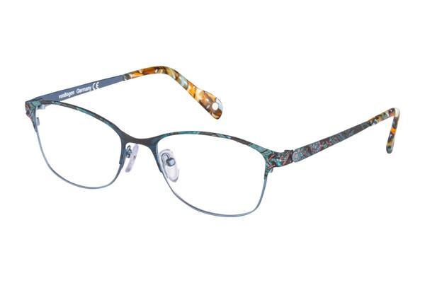 Von Bogen VB982 01 Damen Brille Metall Oval Petrol