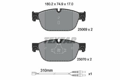 TEXTAR Bremsensatz Peugeot RCZ Vorn Ø340mm Hinten Ø290mm WK Plastilube