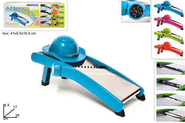 Affettatrice Mandolina Multiuso Regolabile Lame Affetta Verdura Frutta dfh