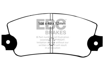 EBC Greenstuff Rear Brake Pads for Seat Beta 2.0 (79 > 80)