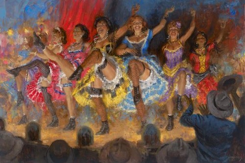 Andy Thomas Dance Hall Girls Print 15 x 10
